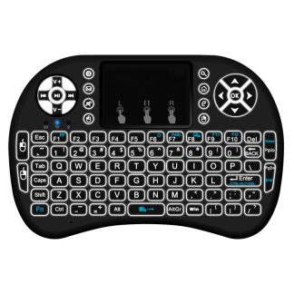MINI I8 Retro-eclaire sans Fil 2.4GHz Pave Tactile Clavier Souris d'Air pour TV Box MINI PC