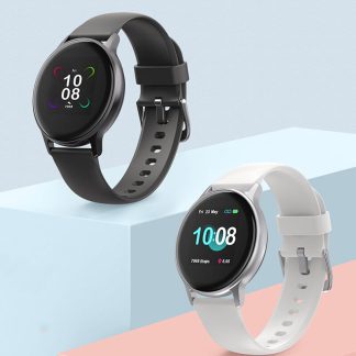 [40 jours en veille] UMIDIGI Uwatch 3S Moniteur d'oxygene sanguin de frequence cardiaque de conception legere en aluminium Boussole electronique e 3 axes 5ATM Visage de montre personnalise etanche BT5.0 Montre intelligente - Argente