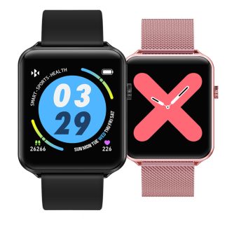 [Moniteur SPO2] Bakeey A10 Moniteur de frequence cardiaque d'oxygene sanguin e ecran tactile complet de 1,3 'IP68 Montre intelligente de prevision meteo de l'interface utilisateur dynamique etanche - N e 3