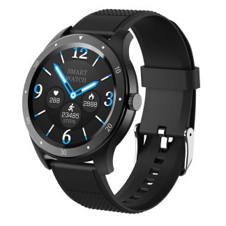 Rollme S07 Plein ecran Couleur Tactile Bracelet Moniteur de Pression Arterielle APP Message Rappeler Fitness Tracker Montre Intelligente - Noir