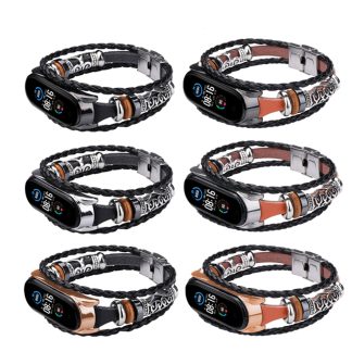 Bakeey boucle en metal Style ethnique perle bracelet retro montre intelligente Bande pour Xiaomi Mi Bande 5 Non original - NO.1