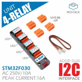 Module de relais programmable e 4 voies AC250V 10A avec indication d'etat LED Communication IIC contrelee independamment