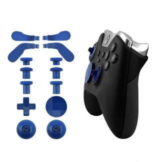 14 pieces en metal de remplacement des baguettes de joystick casquettes de palette Dpad pour XBOX ONE Elite Gamepad - Noir