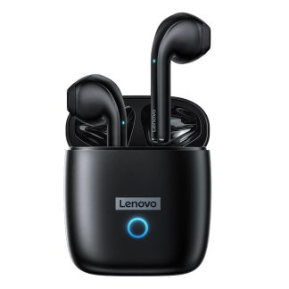 Lenovo LivePods LP50 TWS bluetooth 5.0 ecouteur 13mm dynamique HiFi stereo reduction du bruit contrele tactile sans fil ecouteurs sport casque de jeu avec micro - Noir