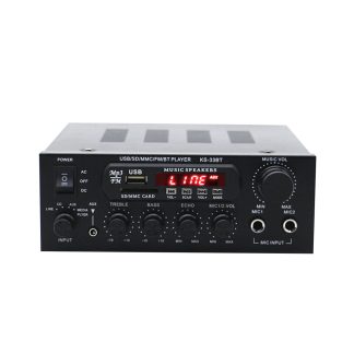 KS-33BT 2x450W stereo bluetooth LED amplificateur Audio numerique HiFi USB carte memoire Aux FM Radio maison - 110v