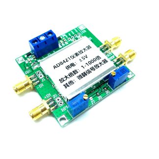 AD8421 Module amplificateur 10 MHz Millivolt Microvolt Small Signal avec boetier de blindage Alimentation simple et double - double alimentation