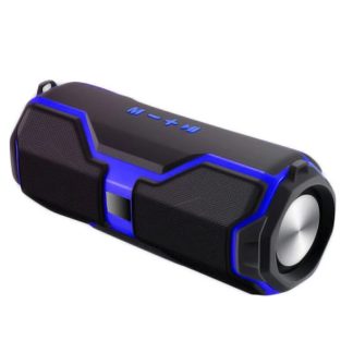 Bakeey H29 Haut-parleur Bluetooth LED Colorful Musique Basse Lumiere etanche Portable Exterieur Sans Fil Haut-Parleur Support Carte TF Radio FM Entree Aux - Noir