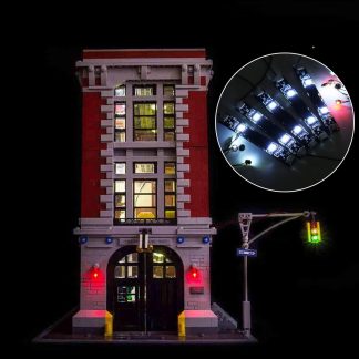 Bricolage LED Kit d'eclairage leger uniquement pour LEGO 75827 rue Ghostbusters Firehouse briques