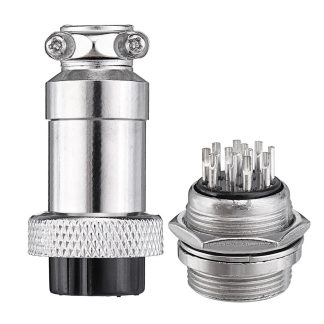 3pcs GX20 12 Broches 20mm Mele et Femelle Fil Panneau Connecteur Circulaire Aviation Socket Plug