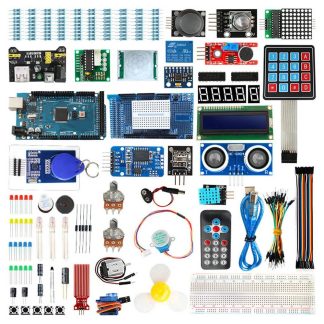 Le plus recent kit de demarrage RFID pour Arduino Mega 2560 R3 16u2 clavier matriciel SW520D capteur de vibrations 9G Micro servomoteur pas e pas