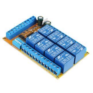 DC 5V 12 V 24 V 8 canaux conditionneur d'alimentation multifonction DIP interrupteur retard verrouillage loquet Module de relais momentane autobloquant - 5V