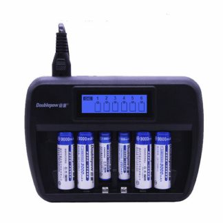 Doublepow K66 6 Chargeur Rapide Chargeur Rapide AA AAA Rechargeable Batterie avec LCD Affichage - Royaume-Uni