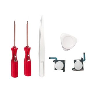 Gulikit NS28 pieces de rechange de manette de jeu analogique avec pince e visser pour Nintendo Switch / Switch Lite - Blanc