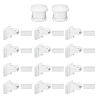 12 pcs Serrure + 2 Cle Magnetique Verrouillage Bebe Securite Bebe Protection Cabinet Protection Porte Serrure Enfants Tiroir Casier Securite Invisible Serrures