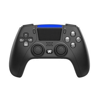 DATA FROG P4 contreleur de jeu sans fil bluetooth pour console PS4 PC telephone portable Android 6 axes manettes de jeu e double vibration pour Steam - Noir