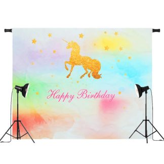 5x3ft 7x5ft Rainbow Unicorn photographie toile de fond studio prop fond - 1.5x2.1m