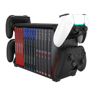 Support de disque de jeu 2 en 1 CD stockage carte de jeu stockage support de manette de jeu pour Playstation 5 contreleur de jeu pour manette de jeu serie XBOX