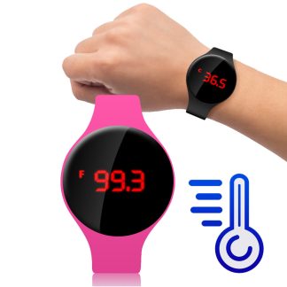 Bakeey MT08 Fahrenheit moniteur de temperature corporellei thermometre centigrade montre intelligente de mode - Rose