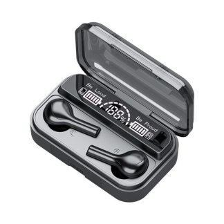 TWS In-Ear Bluetooth 5.0 Touch Control Headset Digital Display HiFi Stereo Sports Earphone With 2200mAh Charging Box - Noir