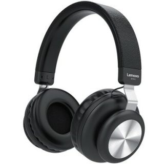 Lenovo BT410 bluetooth 5.0 casque sans fil casque stereo basse 40mm reduction dynamique du bruit HD appels casque de sport avec micro - Noir