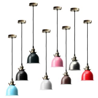 E27 Vintage retro suspension suspension plafonnier abat-jour luminaire abat-jour - Argente