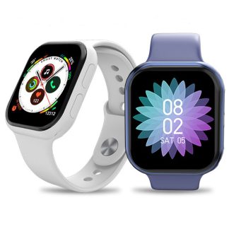 [Appel Bluetooth] Bakeey Montre 6 ecran tactile complet de 1,54 pouces Moniteur de pression arterielle de frequence cardiaque 24 heures sur 24 e double menu Lecture de musique Montre intelligente - Noir