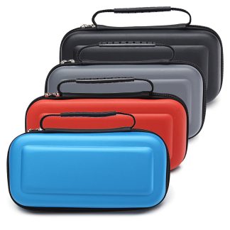 etui de transport de sac de voyage de Console de jeu antichoc durable EVA + Film protecteur d'ecran en verre trempe pour Nintendo Switch - Rouge