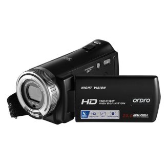 Ordro HDV-V12 IR Vision nocturne HD 1080P 16X camera video numerique DV camescope pour la photographie e domicile video Vlog