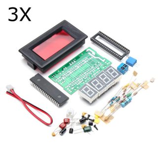 3Pcs ICL7107 4 Digital Ammeter DIY Kit electronique LED Soudure Set