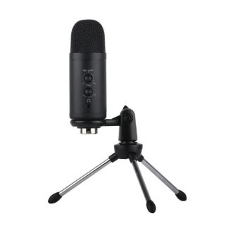 Support de trepied de Microphone e condensateur USB jeu d'enregistrement en direct de la voix surveillance en temps reel - b