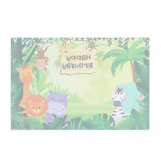 Jungle Safari photographie toile de fond fete d'anniversaire decor vinyle fond reutilisable - c