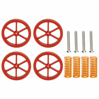 SIMAX3De 4 pieces ecrou de mise e niveau visse e la main en metal rouge ameliore + 4 ressorts et vis pour imprimante 3D serie Creality 3D Ender-3