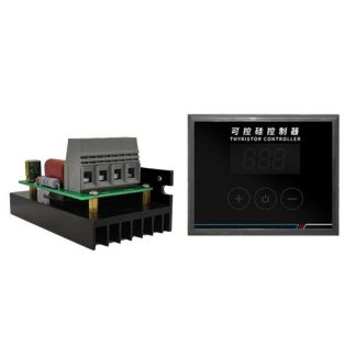 Deek-Robot F90032 4KW / 6KW / 10KW regulateur de tension e thyristor haute puissance variateur de vitesse temperature contreleur de four Barbecue Module de regulateur de tension - 4kw bouton physique