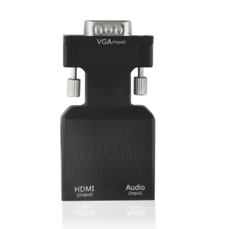 Convertisseur d'adaptateur audio video VGA mele vers HDMI femelle - white