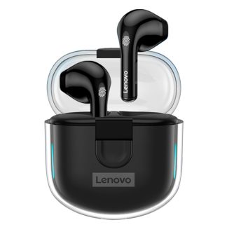 Nouveau Lenovo LP12 TWS Bluetooth 5.0 Casque Reduction du bruit Tactile Casques sans fil Sans fil HIFI ecouteurs de jeu stereo avec double micro - Noir