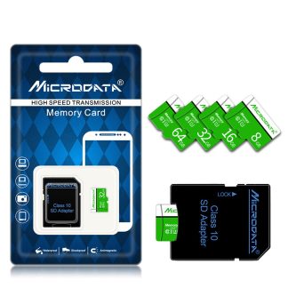 MicroData 16GB 32FB 64GB 128 Go 256 Go classe 10 TF Micro SD Flash carte memoire de stockage avec adaptateur de carte pour appareil photo telephone portable - 64 Go