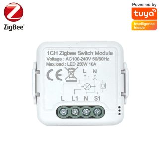 Tuya ZB 1 voie commutateur intelligent dispositif marche-arret APP Module de Modification de commande vocale de telephone portable