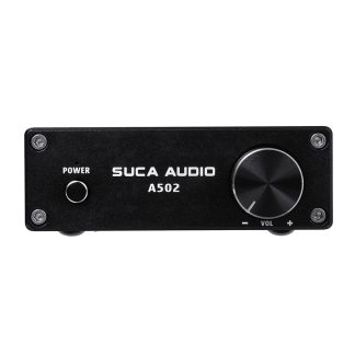 SUCA AUDIO A502 TPA3116D2 50 W x 2 amplificateur Audio numerique stereo double canal Mini amplificateur de bureau HiFi professionnel pour haut-parleur domestique - Noir Sans Prise