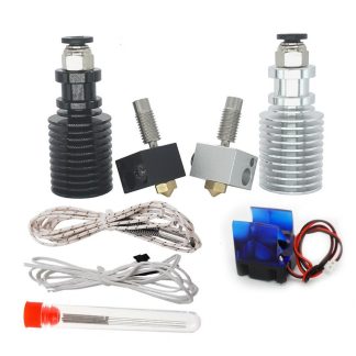 Creativitye V6 Hotend Kit Version haute temperature J-head 0.4 / 1.75MM Extrudeuse e distance 12V 24V pour imprimante 3D - argent 12v