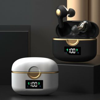 Bakeey T22 TWS Led casque sans fil HiFi stereo HD ecouteurs bluetooth ecouteur contrele tactile casque de sport avec micro - Noir