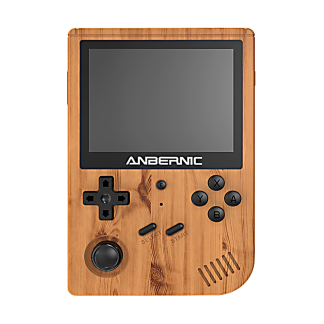 ANBERNIC RG351V 80GB 7000 Jeux Console de jeu portable pour PSP PS1 NDS N64 MD PCE RK3326 Open Source Wifi Vibration Retro Video Game Player 3,5 pouces IPS Affichage - couleur du grain du bois