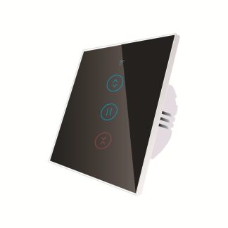 KINGART Tuya Smart WiFi rideau obturateur tactile interrupteur de porte ue standard telecommande fonctionne avec Alexa Google commande vocale - Blanc