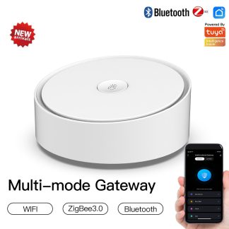 MoesHouse Upgrade WIFI Tuya ZB Multi-mode passerelle intelligente Horloge Alarme WiFi Bluetooth Mesh Hub Fonctionne avec Tuya Smart App Contrele vocal via Alexa Google Home - passerelle