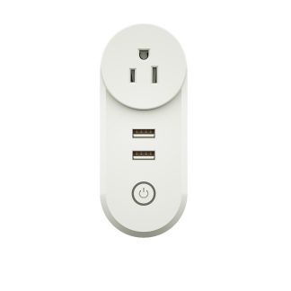 MoesHouse US Zig Bee Dual USB Prise de connexion Wi-Fi intelligente App Telecommande Echo Plus Commande vocale Fonctionne avec Alexa Google Home