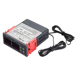 Contreleur de temperature de Thermostat d'incubateur numerique double Thermoregulateur de sortie e deux relais 10A Chauffage Refroidissement STC-3008 24V