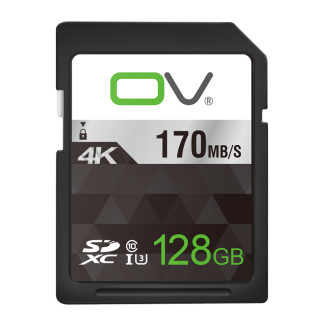 Carte de stockage OV 128 Go Carte memoire SD haute vitesse 170 Mo / S 4K HD Carte Micro SD pour enregistrement video d'appareil photo numerique SLR - 128 Go