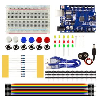Kit de demarrage UN0 R3 Planche e pain Jumper pour Arduino Micro contreleur ATMEGA328P
