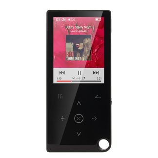 8 Go 2,4 pouces Bluetooth MP3 Player 100 heures d'enregistrement de la musique FM Radio Video Player - Noir