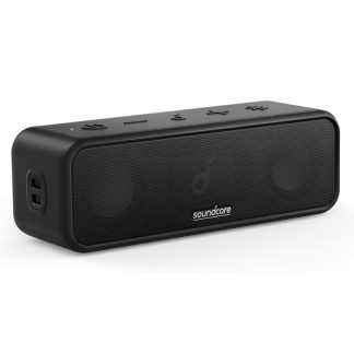 Anker Soundcore 3 Haut-parleur Bluetooth 16W Son stereo Pilotes e diaphragme en titane pur BassUp 24H Playtime IPX7 Haut-parleurs exterieurs etanches - Noir