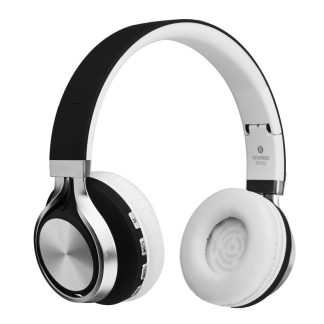 Universal FM Radio NFC Pliable TF Carte Sur L'oreille Bluetooth Casque Casque avec Micro pour Telephone Mobile - Blanc